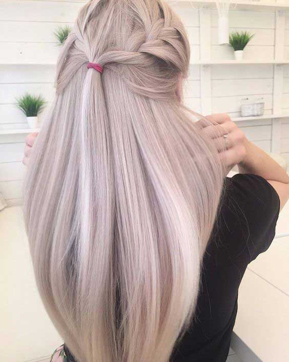 Belle nuance de cheveux blonds