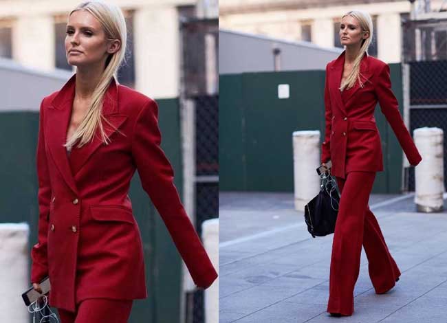 Costume rouge pantalon