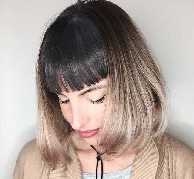 Frange droite et bob