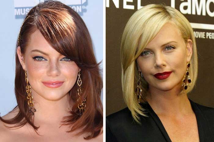 Coupes de cheveux en couches avec une longue frange