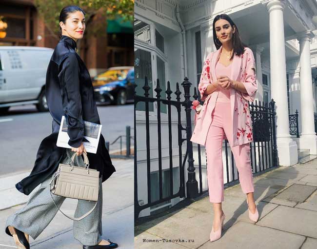 Pantalon à carreaux avec nœuds roses