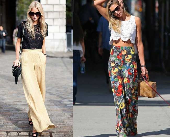 Pantalon d'été à jambes larges avec quoi porter