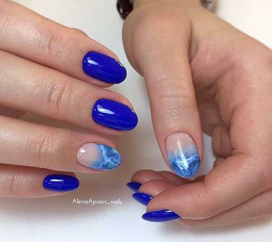 Conception de manucure marine