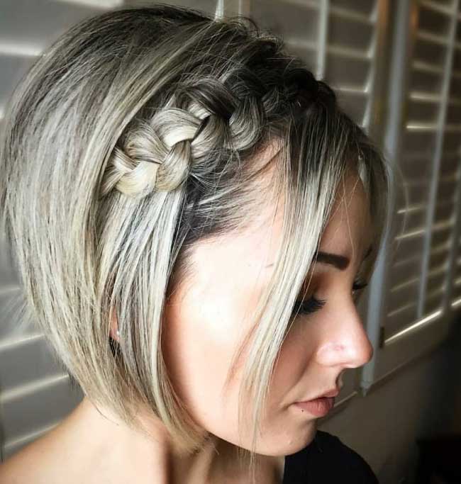 Tresse latérale de frange