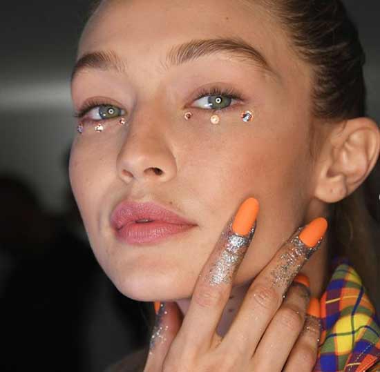 Orange Uni Pailleté