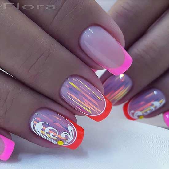 Français avec des pointes d'orange