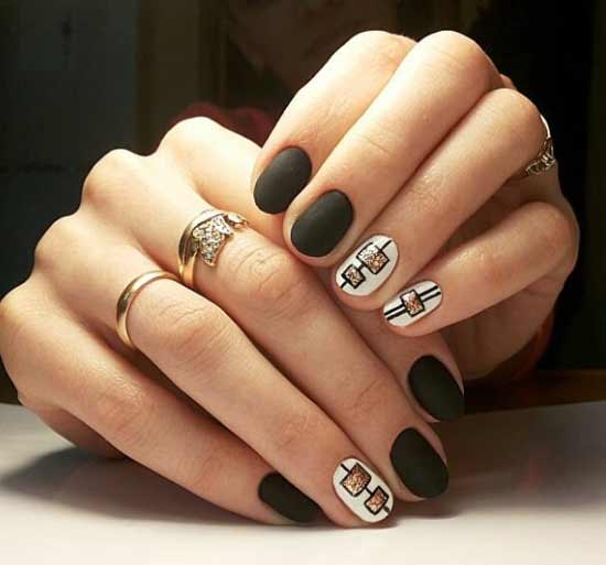 Graphiques et classiques - l'idée d'une manucure intéressante