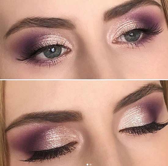 Maquillage de mariage violet