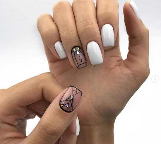 Manucure noir et blanc
