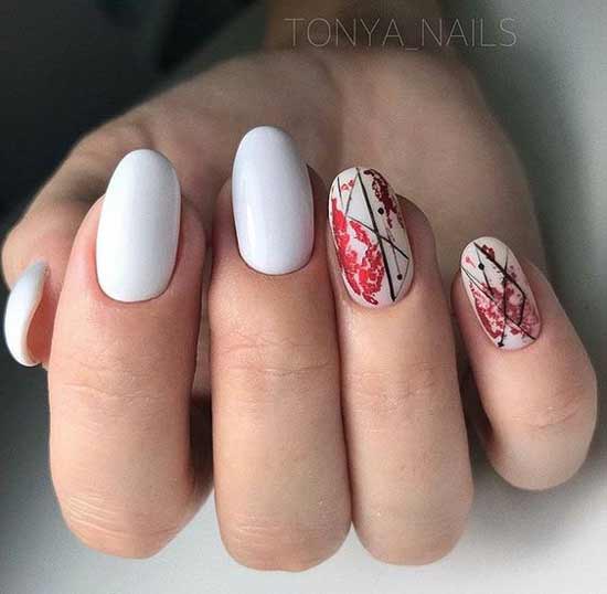 Paysage d'automne sur les ongles