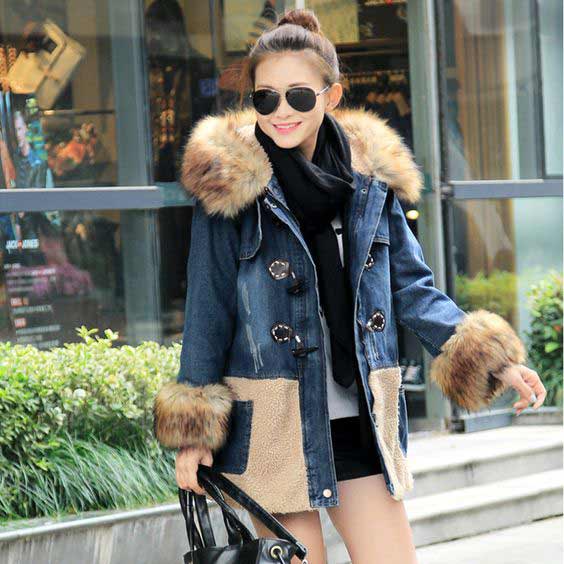 Veste en jean démodée