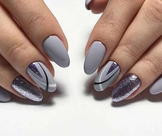 Manucure grise d'automne