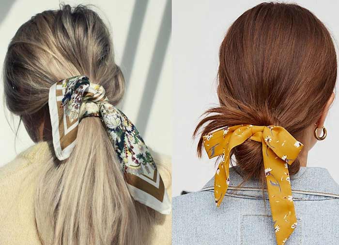 Coiffure avec un foulard