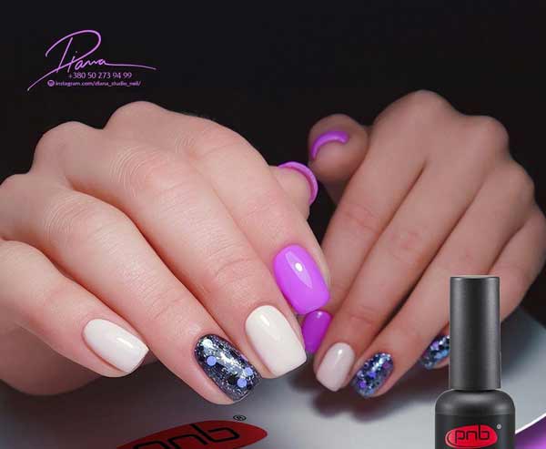 Combinaison de contrastes en manucure