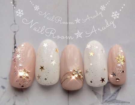 Ongles étoiles de Noël