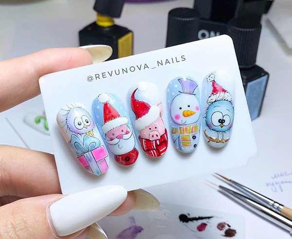 Dessins de manucure du nouvel an