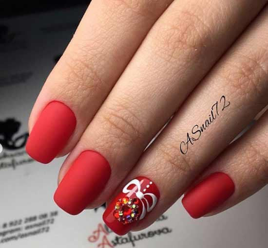 Manucure rouge mat pour le nouveau 2026