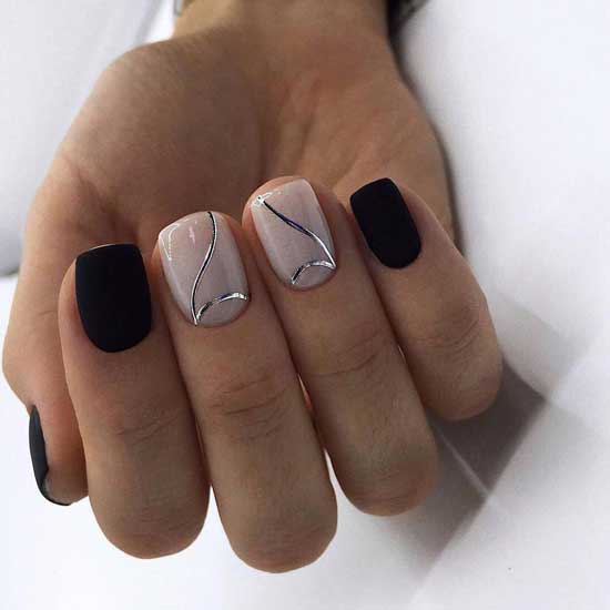 Manucure laiteuse et mate