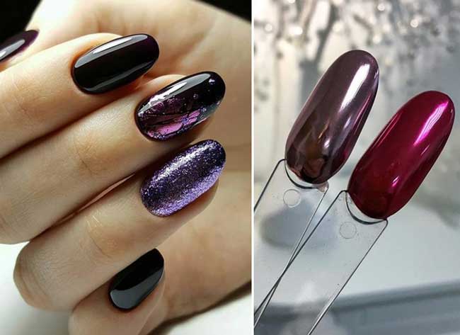 Rouge cramoisi métallique sur les ongles