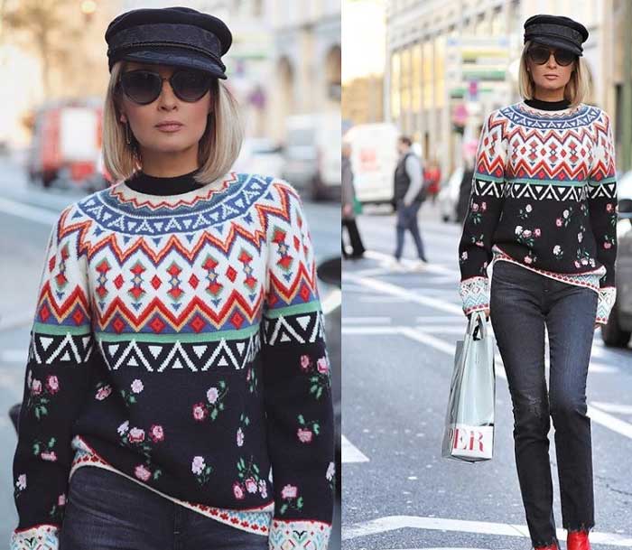 Pull à la mode 2026 avec imprimé