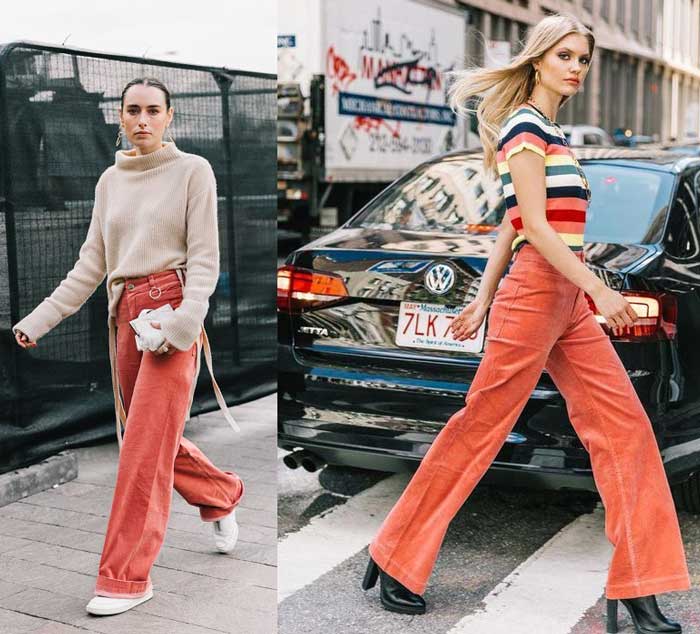 Couleur à la mode du velours côtelé 2026