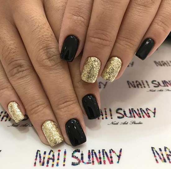 Manucure dorée: belles idées de design, photos, tendances