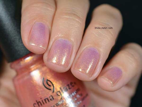 Vernis aux reflets dorés