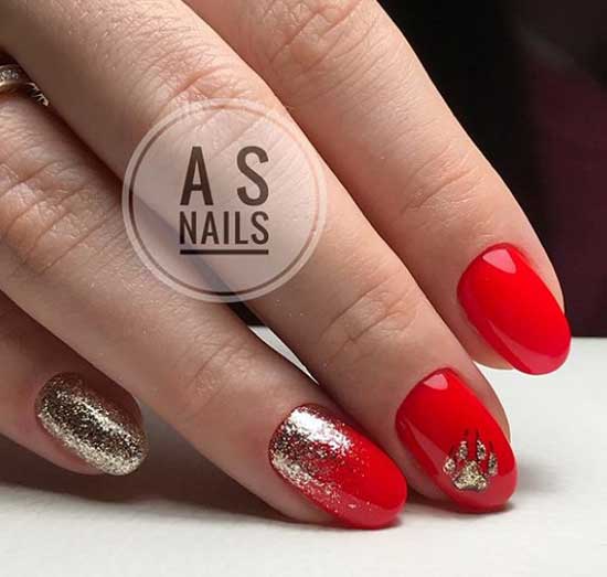 Options de photo de manucure dorée