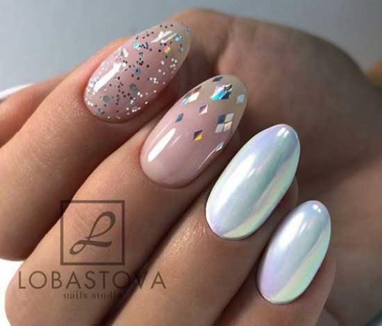 Paillettes dorées - idées de manucure dorées