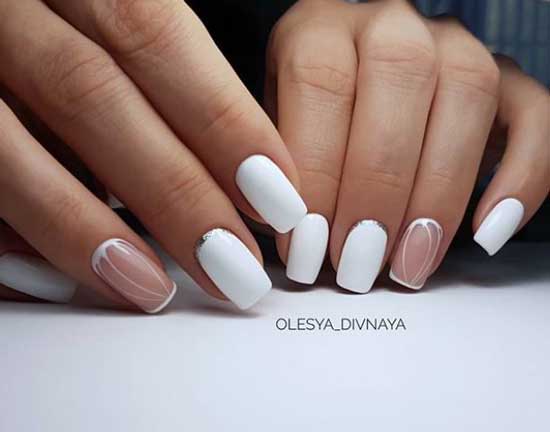 Cadre de conception d'ongles dans le style du minimalisme