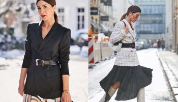 Noeuds tendance avec une jupe plissée