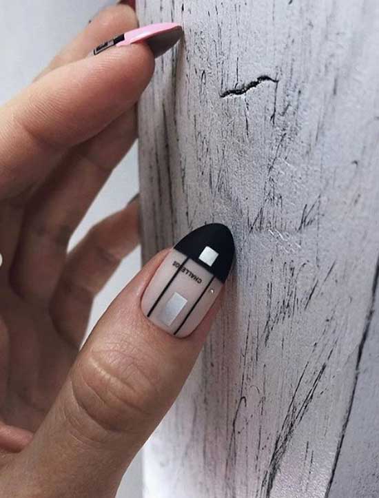 Rayures dans la photo de manucure