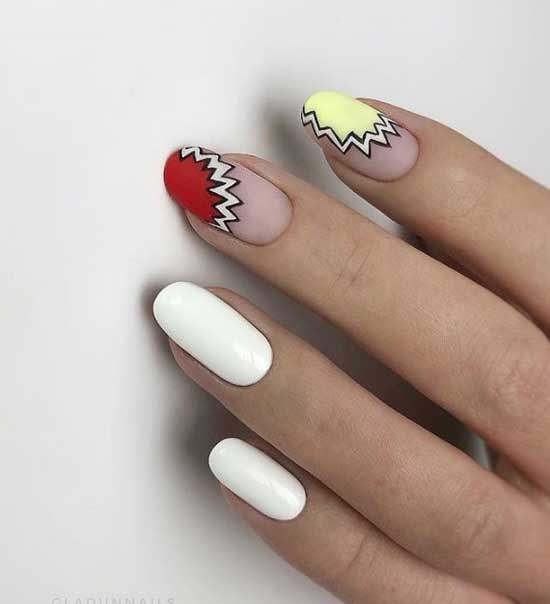 Conception d'ongles de vacances avec espace négatif