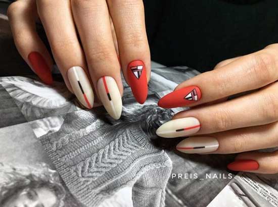 Manucure beige rouge mat 2026