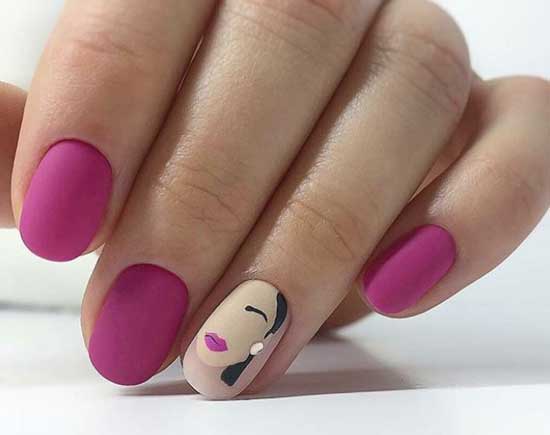 Dessins en manucure mate