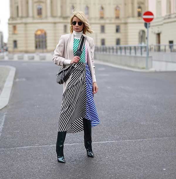 Robe à rayures mode 2025-2026