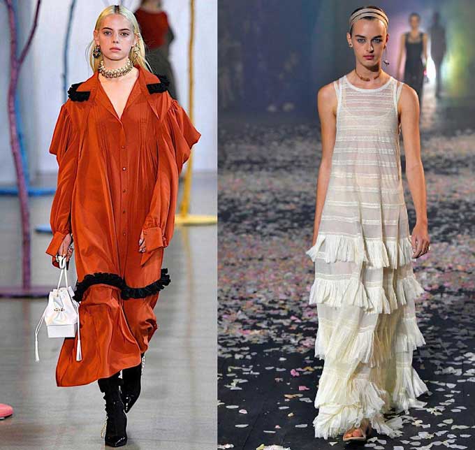 Robes à la mode à volants, franges 2025-2026