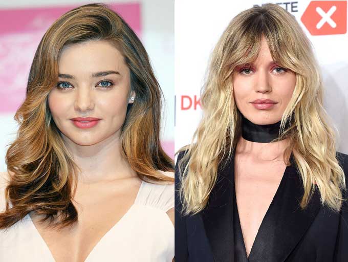 Coupes de cheveux à la mode pour cheveux longs avec une frange