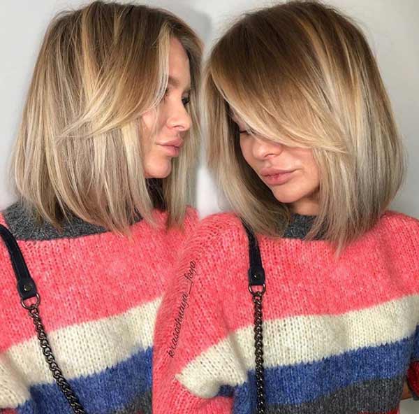 Coupe de cheveux avec une longue frange