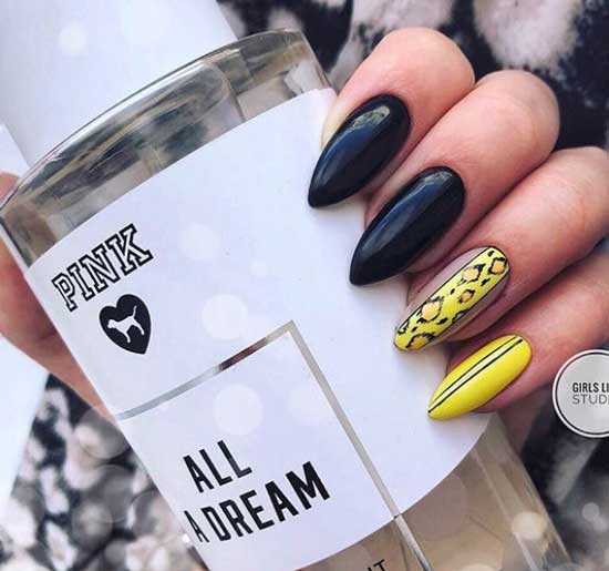 Imprimé léopard et néon en manucure