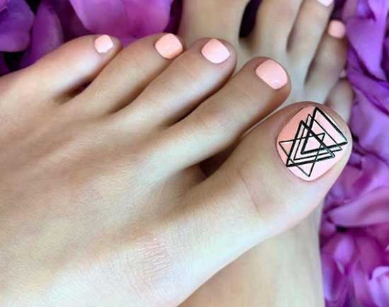 Pédicure graphique d'été