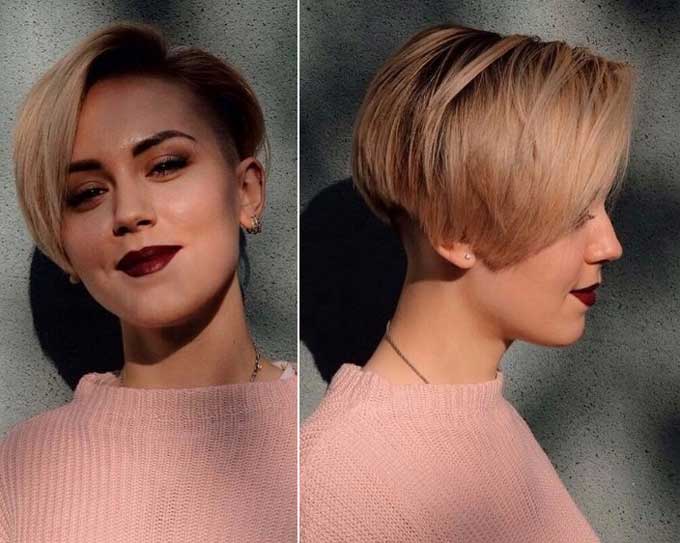 Coupe courte aux tempes rasées