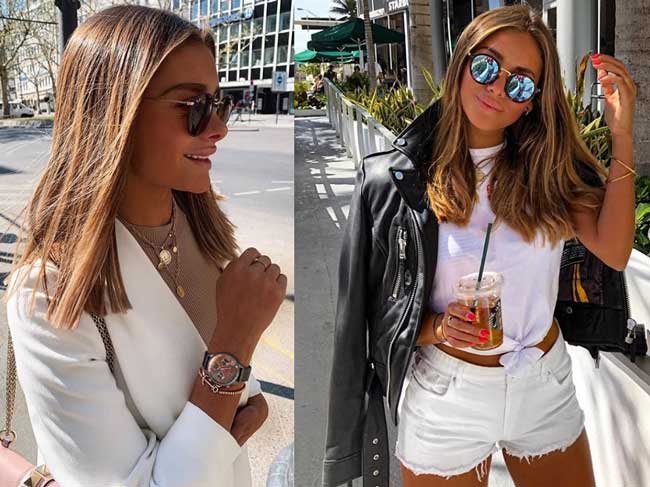 Coupe de cheveux sans frange sous les épaules