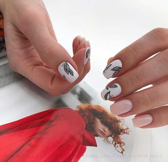 Blanc + rose - manucure 2025-2026