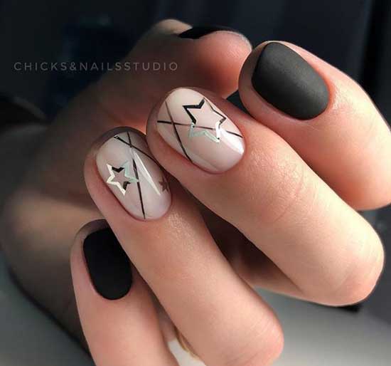 Manucure mate avec papier d'aluminium