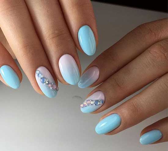 Dégradé délicat sur les ongles