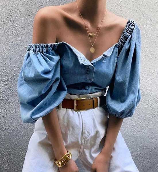 Chemise en jean à la mode