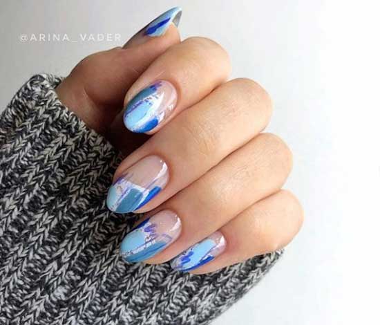 Manucure élégante avec espace transparent