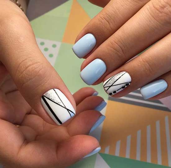 Manucure géométrique légère