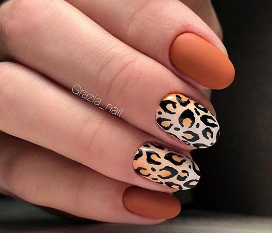 Manucure mate léopard